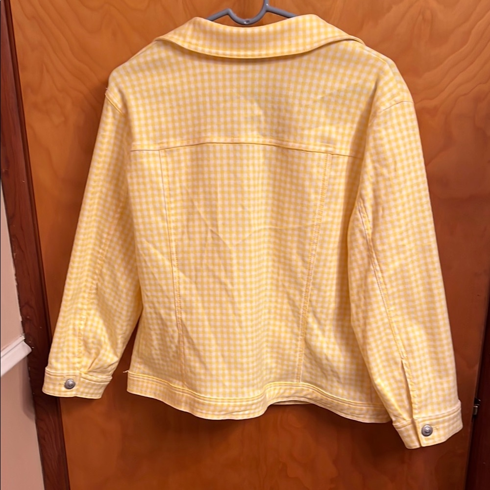 Ruby Rd Yellow Gingham Jacket Size 14 - image 8